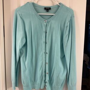 Jones New York Light Blue/ Aqua Cardigan